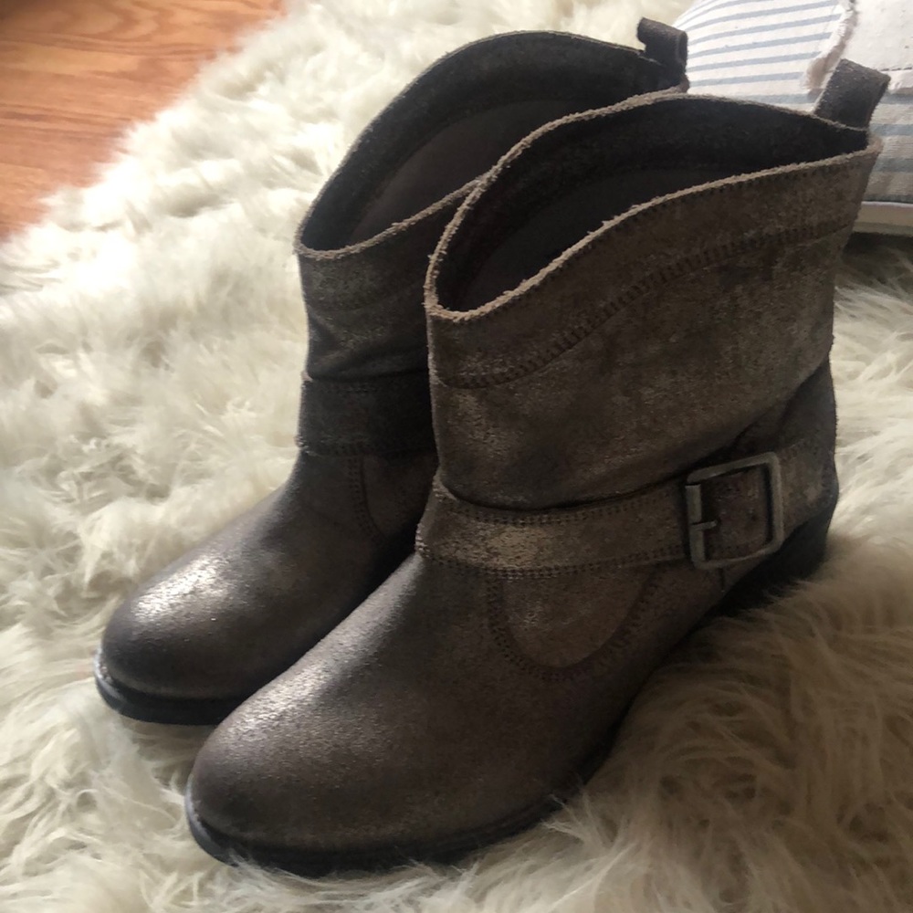 Leather Naughty Monkey ankle boots, worn twice